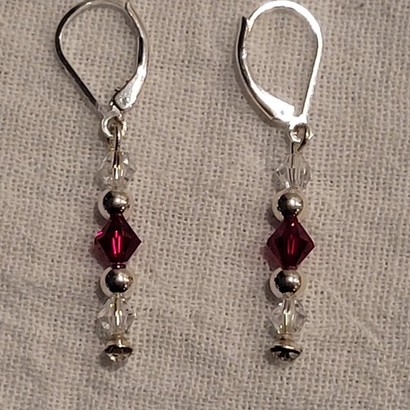Crystal and Sterling Silver Necklace and Earrings Set - Picture 7 of 9